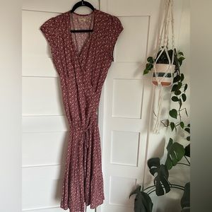 Faherty floral wrap dress